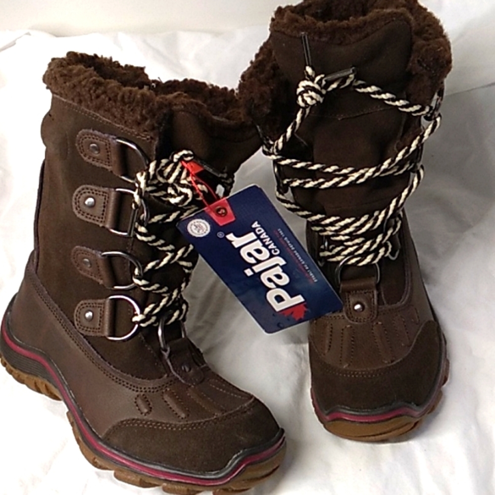 NWT Women's Pajar brown waterproof winter snow boots size 6 - 6.5 - Picture 1 of 10